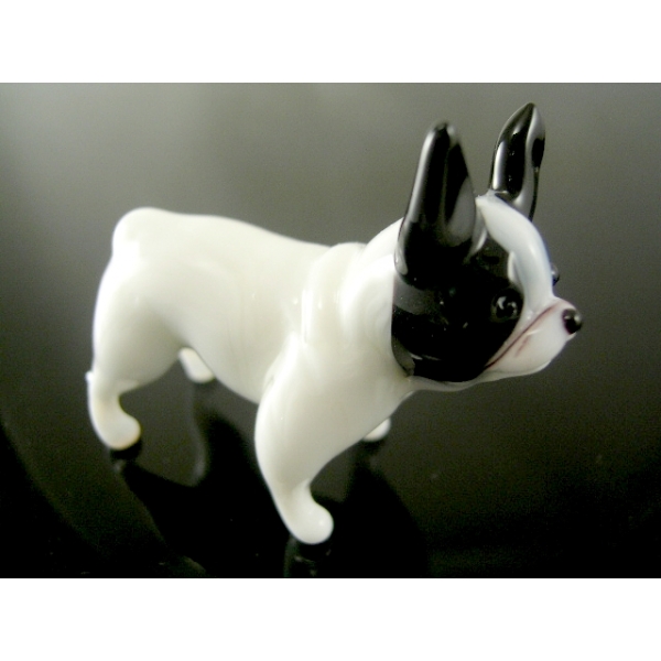 Hund-Dog-Französische Bulldogge - Glas Figur Deko Setzkasten