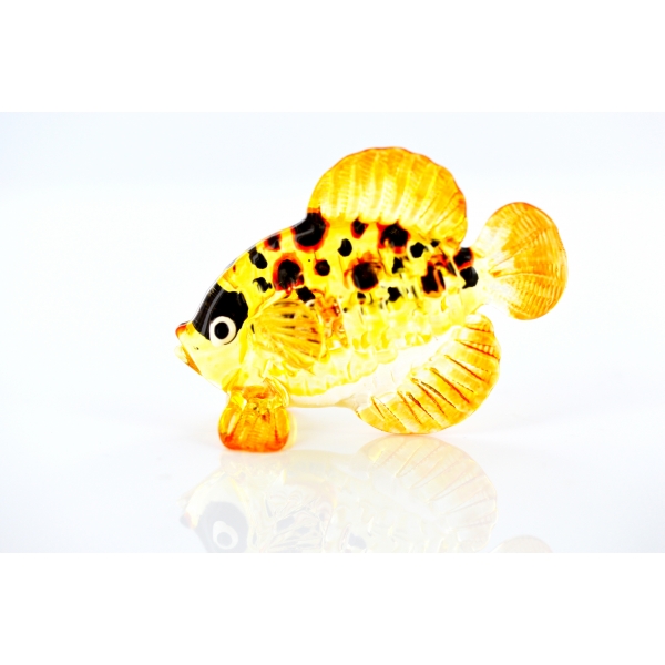 Zierfisch Orange Gelb - Glas Figur Korallenfisch s - 62