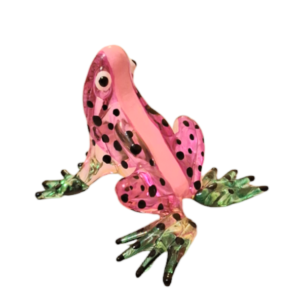 Frosch - Frog Glasfigur Pink