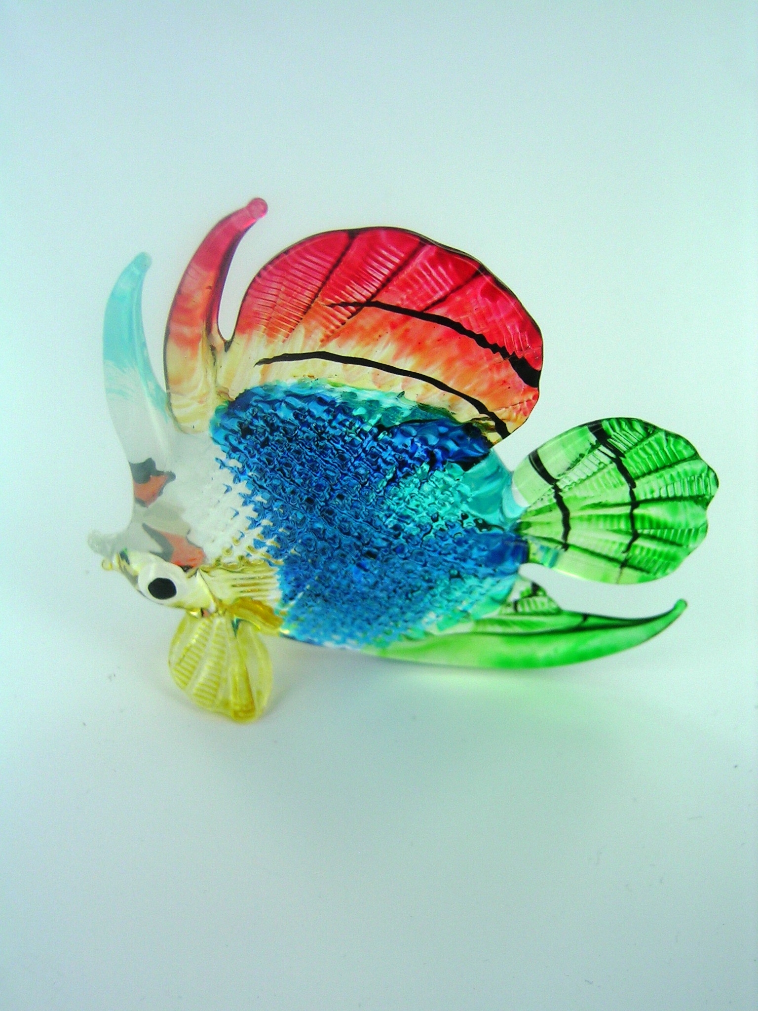 Fisch-Bunter Glasfisch-Glasfigur-Glastier-T-111-Gro Welt Große Glastiere Aus - Glasfiguren Glasfiguren Fische | | - Tiere | Bastick aller & | Meerestiere