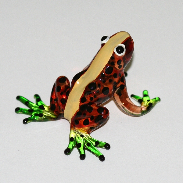 Frosch - Frog -Glasfigur-Glastier-T-01-orange