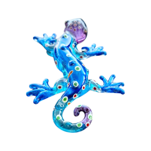 Glastier Gecko Blau - Lila