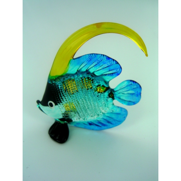 Fisch-Bunter Glasfisch-Glasfigur-Glastier-T-10-Gro